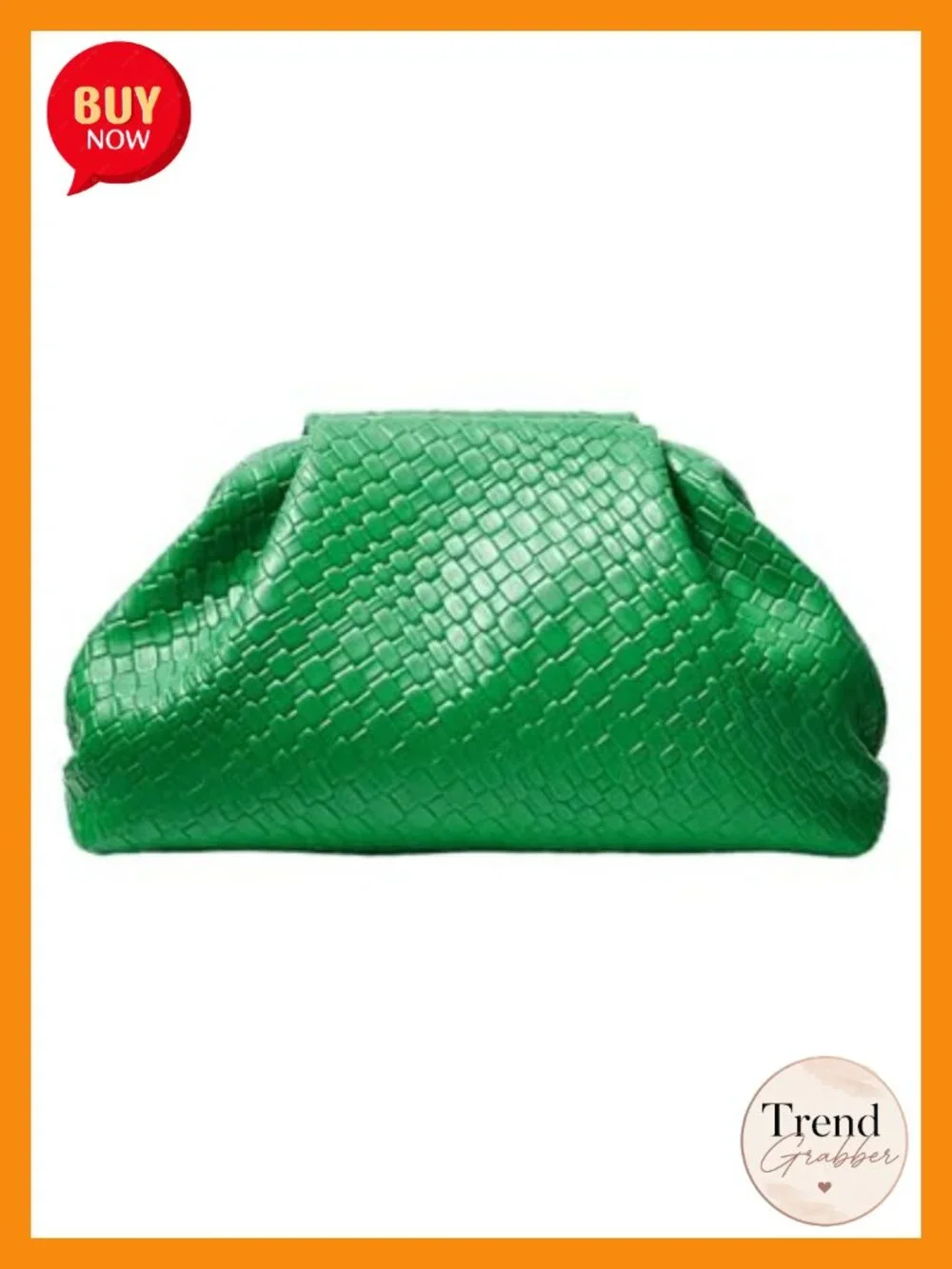 Women's Woven Evening Clutch Purse Faux PU Leather Handbag No Strap